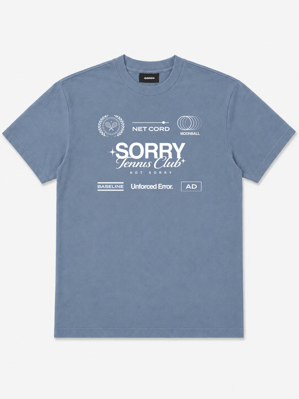 SORRY Tennis Club Oversize T-Shirt - Light Blue